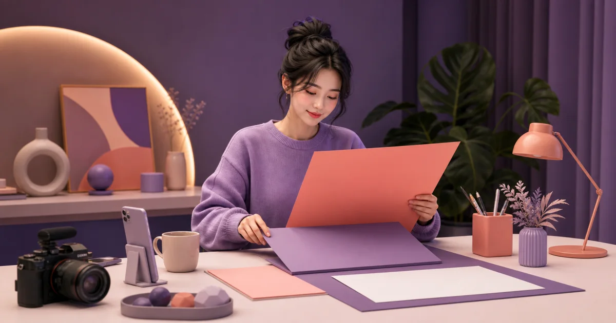 브랜드 협업 제안 자료를 준비하는 크리에이터